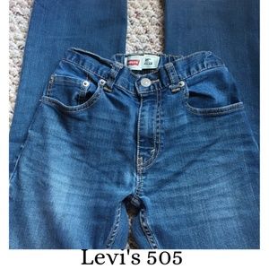 Levi's 505 boys blue jeans size 12 reg denim
